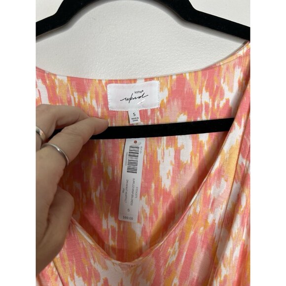 SOMA Weekend Super Soft Ikat Belted Midi Padded Bust Bra Dress Size Small NWT - Picture 3 of 10